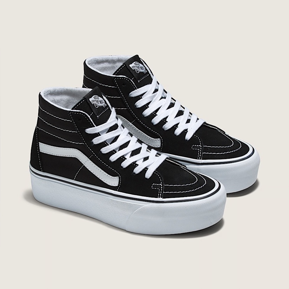 Black High-Top Platform Vans